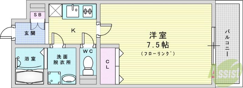 LIVIAZ KITAOSAKA BREZZA(1K/5階)の間取り写真