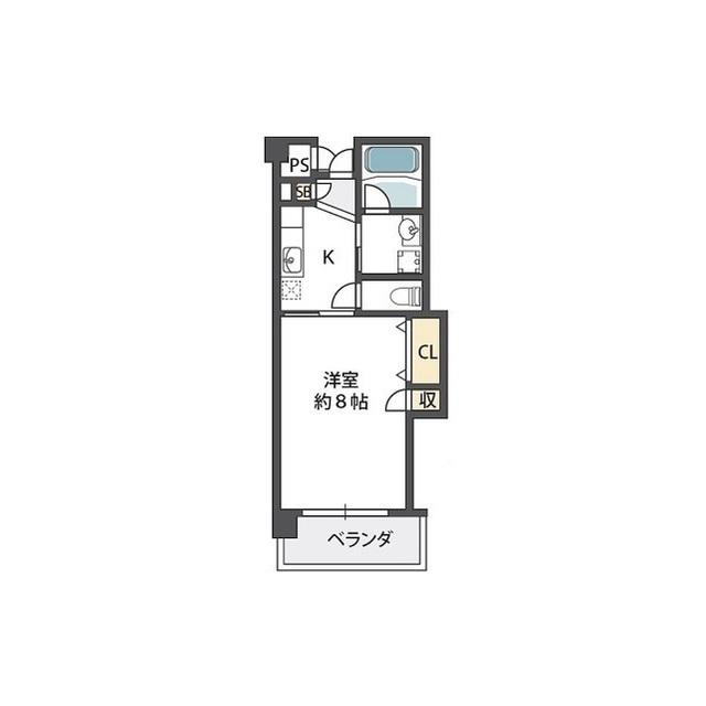 グランシャンブル(1K/3階)の間取り写真