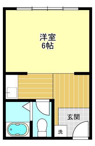 大開通アパート(ワンルーム/2階)の間取り写真