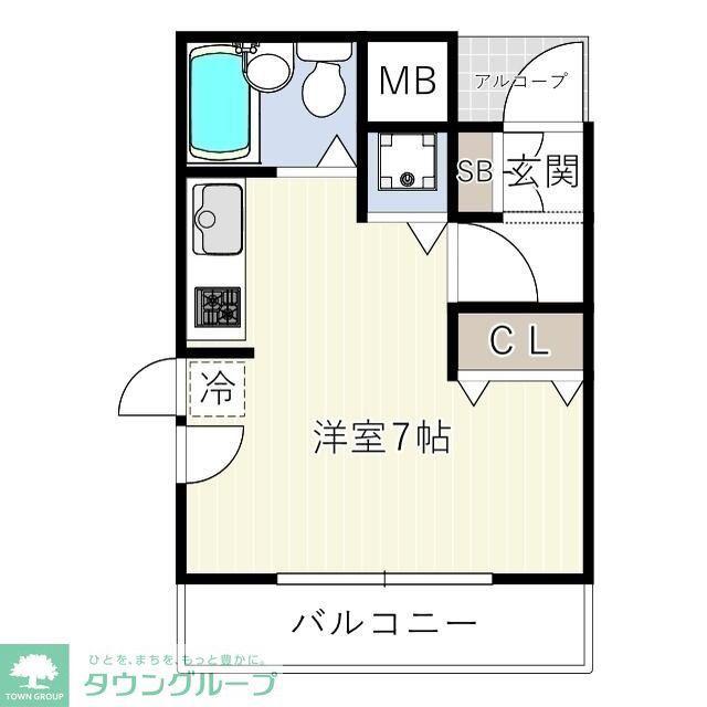 ウィンベルデュエット大宮第13(ワンルーム/3階)の間取り写真