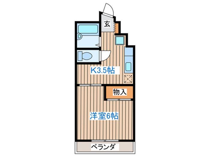 ライフピアII(1K/5階)の間取り写真