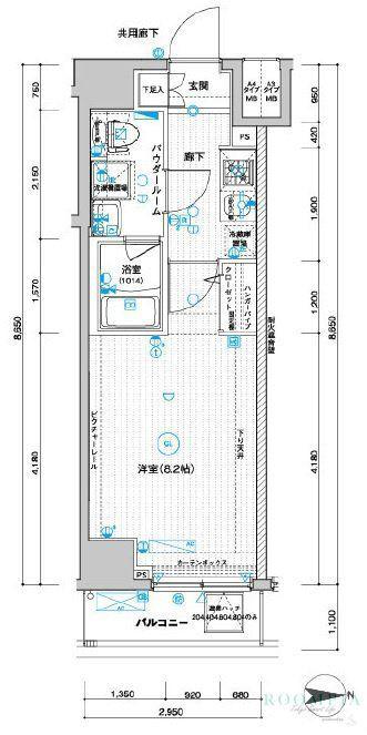 メインステージ武蔵関駅前(1K/3階)の間取り写真