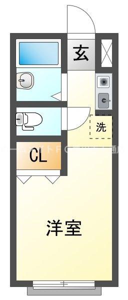 ヴィレッティーナ蒲郡(ワンルーム/3階)の間取り写真