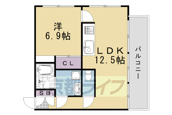 デ・エストレージャス(1LDK/3階)の間取り写真
