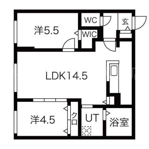 PATIO豊平公園(2LDK/2階)の間取り写真