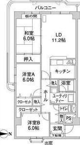 ル・ノール北9条(3LDK/10階)の間取り写真