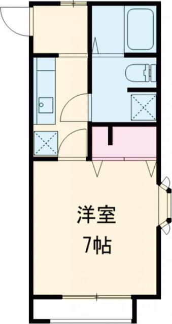 メゾンラヴィサント(1K/2階)の間取り写真