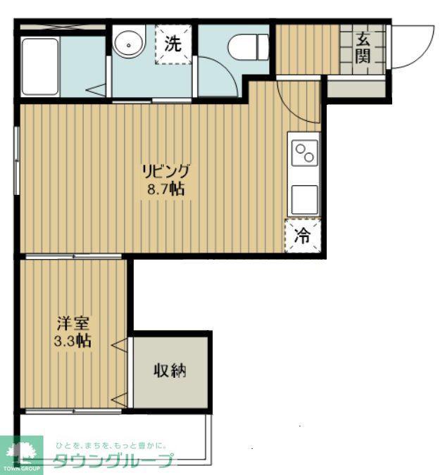 MARKS狭山(1LDK/1階)の間取り写真