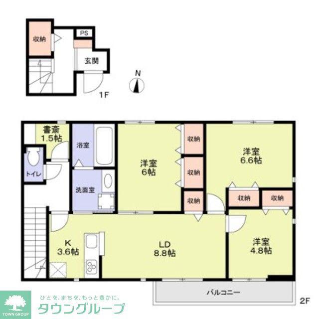 プレステージヴィラ(3LDK/2階)の間取り写真
