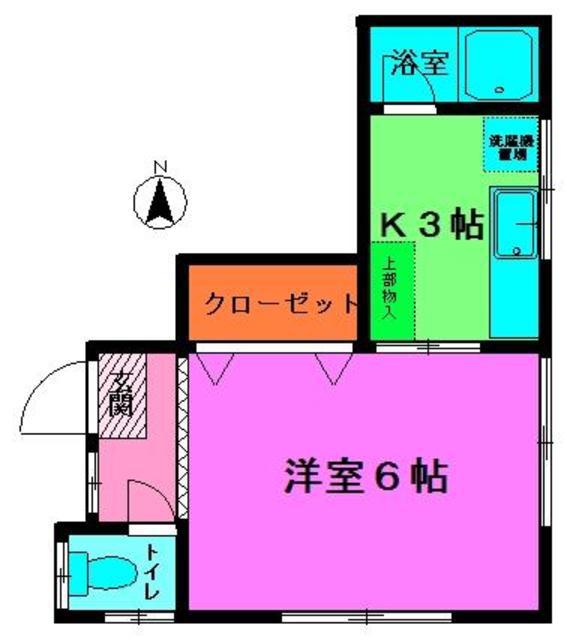 今井荘(1K/1階)の間取り写真