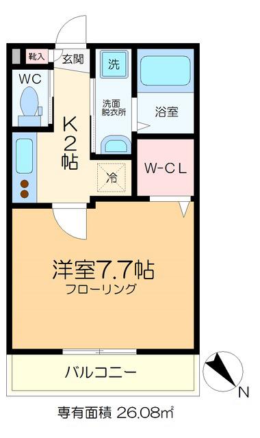 エルスタンザ東綾瀬公園(1K/1階)の間取り写真