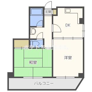 オーシャン住之江(2DK/7階)の間取り写真