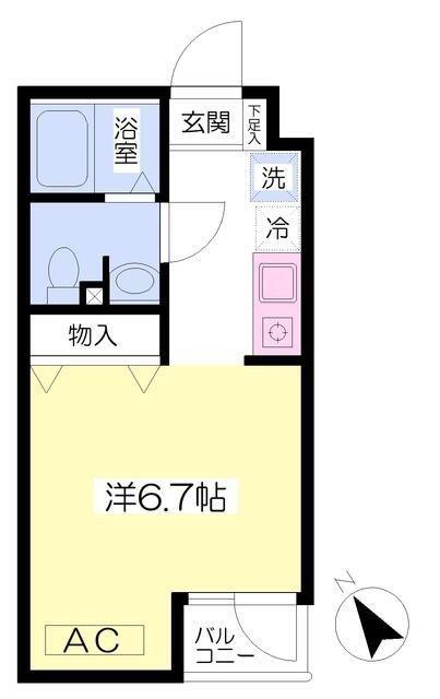 プレジール駒込壱番館(ワンルーム/3階)の間取り写真