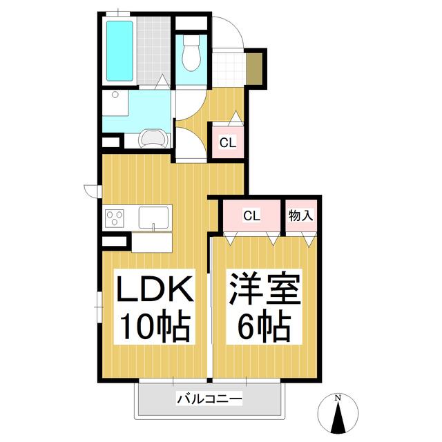 サンガーデン中央館(1LDK/1階)の間取り写真