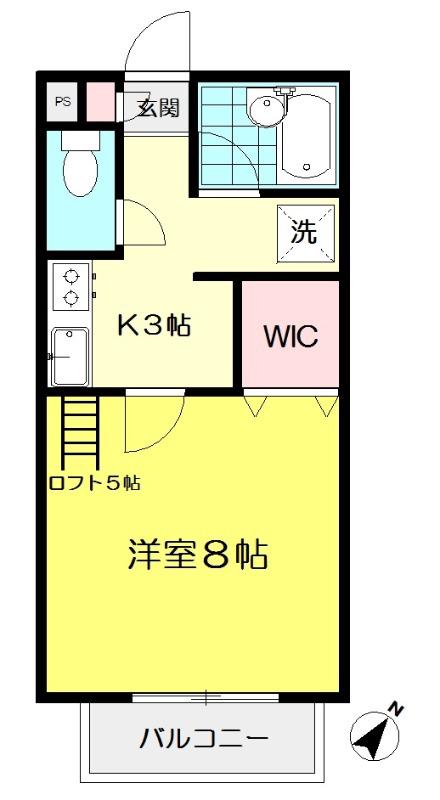 レガーロ・K(1K/1階)の間取り写真
