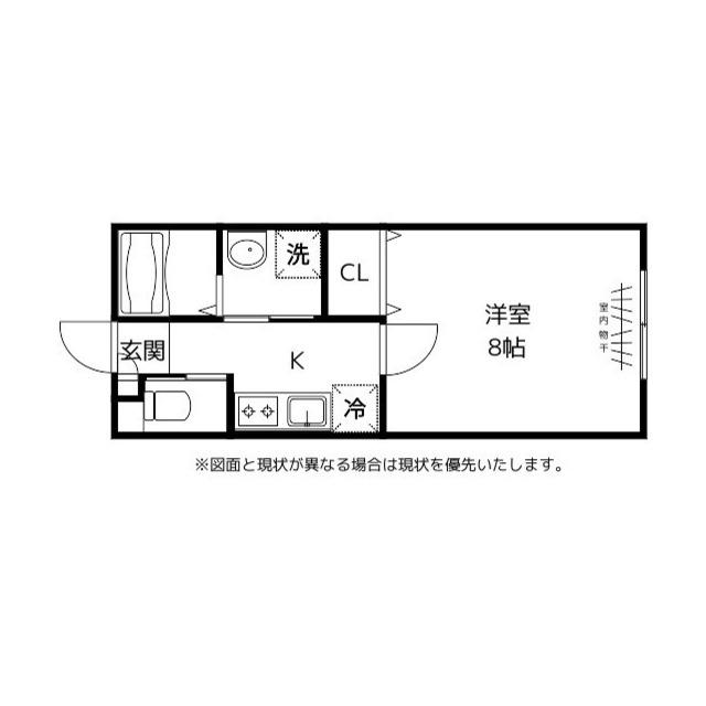 KUROBAKO(1K/2階)の間取り写真