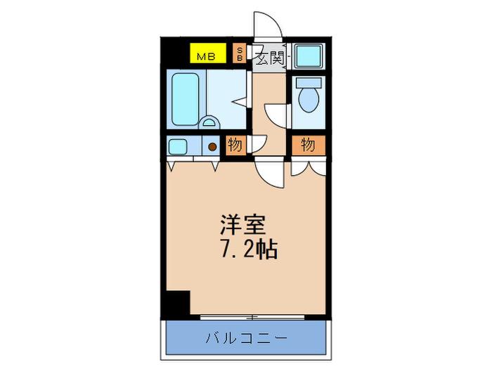 エシックス法雨(ワンルーム/7階)の間取り写真