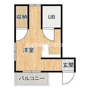 サンパレス21東園田II(ワンルーム/2階)の間取り写真