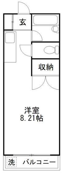 エステート光が丘(ワンルーム/2階)の間取り写真