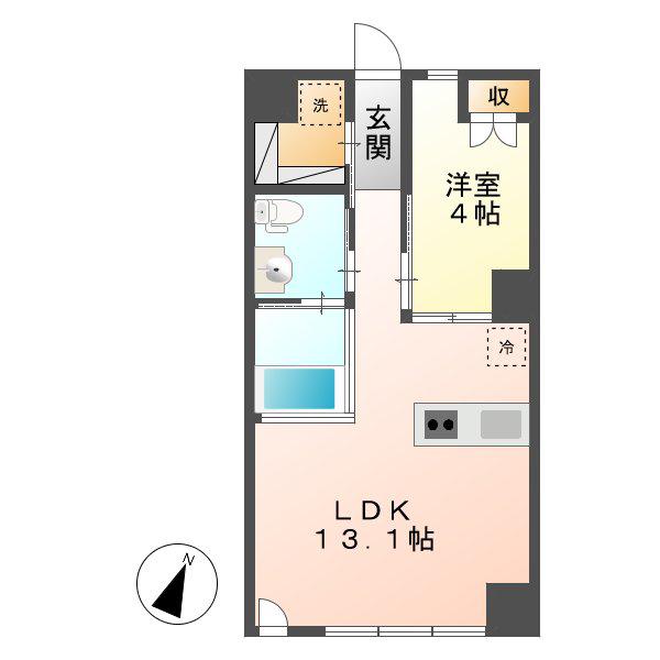 コレクション名駅Ⅲ(1LDK/5階)の間取り写真