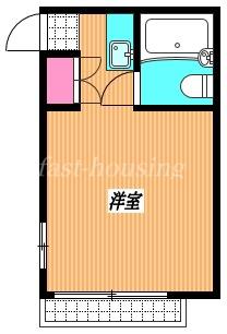 山桜ハイツ(ワンルーム/2階)の間取り写真