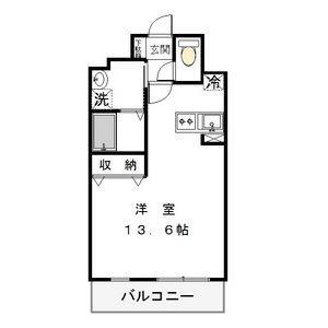 アルト カッシーナ(ワンルーム/1階)の間取り写真