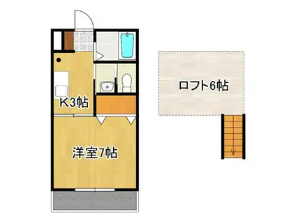 ハイツ萩原(1K/1階)の間取り写真