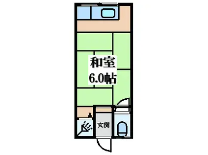 大協文化(ワンルーム/1階)の間取り写真