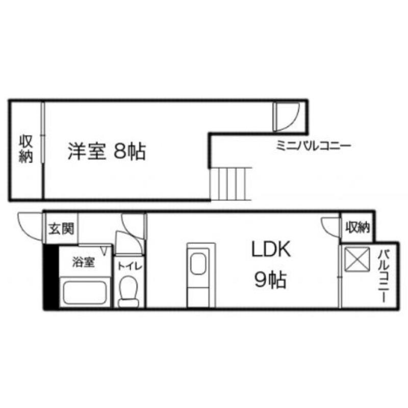 アルファムーンリョーツー(1LDK/3階)の間取り写真