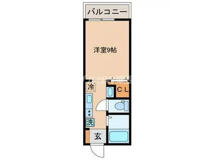 セプトクルール上小島(ワンルーム/2階)の間取り写真