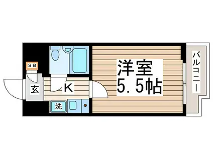 ライベストコート南長崎(1K/3階)の間取り写真