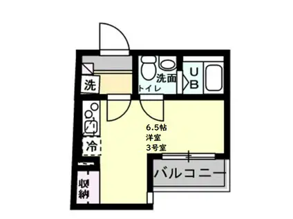 ブリーゼ磯子(ワンルーム/3階)の間取り写真