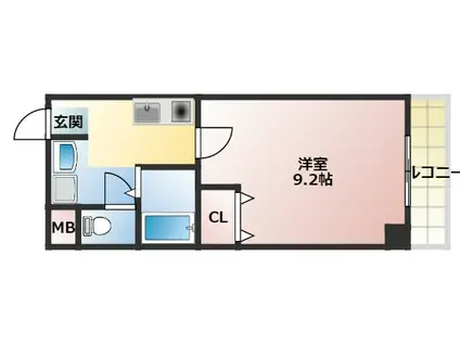 メゾン・KAGURA(1K/2階)の間取り写真