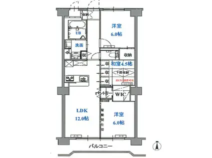 グランメール戸田(3LDK/5階)の間取り写真