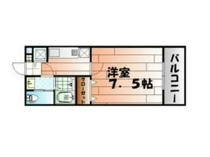 リード桜坂(1K/11階)の間取り写真
