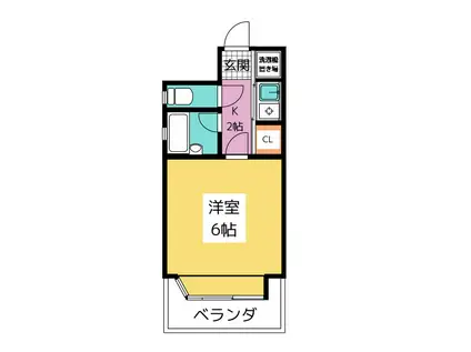 ピュアドーム高宮アーネスト(1K/3階)の間取り写真