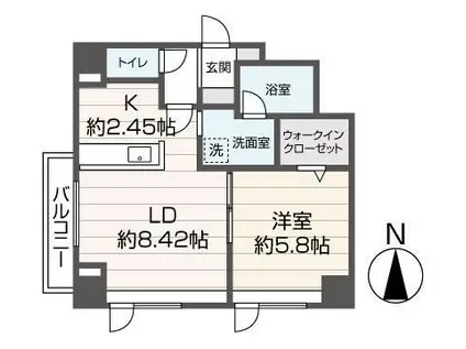 桂和レジデンス裏参道(2LDK/6階)の間取り写真