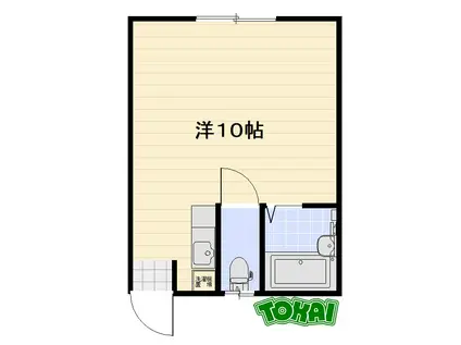 メゾンドフルールII(ワンルーム/1階)の間取り写真