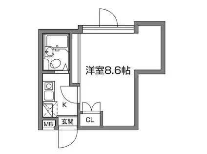 インペリアル高田馬場(1K/1階)の間取り写真
