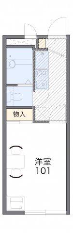 レオパレス楠(1K/1階)の間取り写真