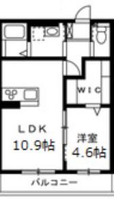 プランドールII(1LDK/1階)の間取り写真