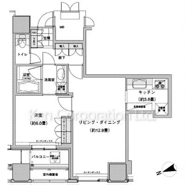 ウエストパークタワー池袋 15階階 間取り