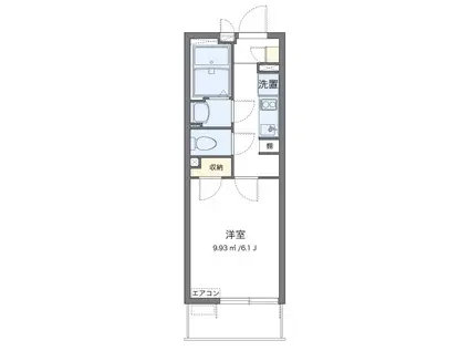 クレイノ翠(1K/4階)の間取り写真