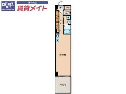 KTGレジデンス江戸橋(ワンルーム/2階)の間取り写真