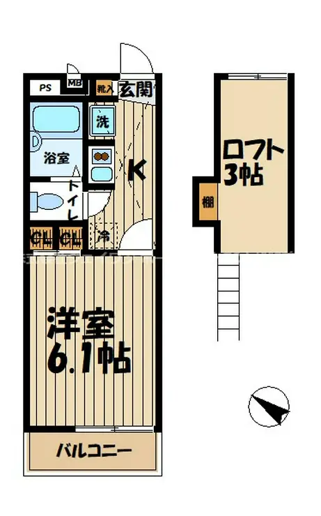 レオパレスノースビレッジ 1階階 間取り