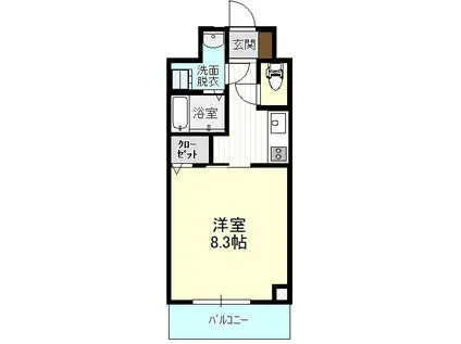 IRMS III(1K/1階)の間取り写真