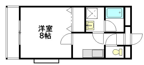 石田ビル(1K/5階)の間取り写真
