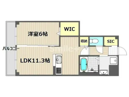 クレセント中仙道VI(1LDK/3階)の間取り写真