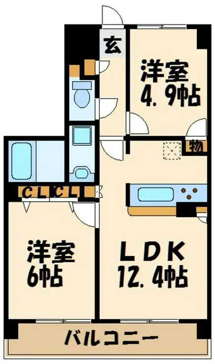 メルヴェーユ調布 6階階 間取り
