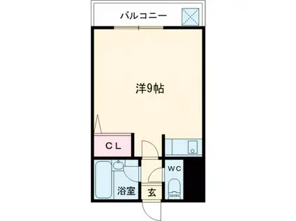 アップルハウス(ワンルーム/5階)の間取り写真